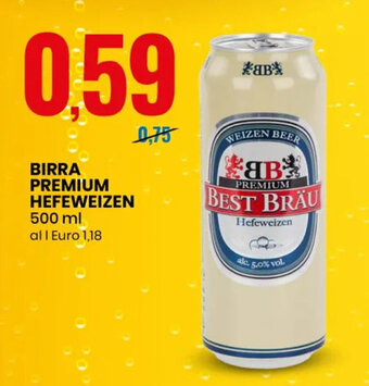 Eurospin BIRRA PREMIUM HEFEWEIZEN 500 ml offerta