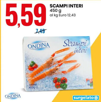 Eurospin SCAMPI INTERI 450 g offerta