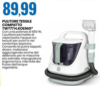 PULITORE TESSILE COMPATTO TWT77H.KOENIG