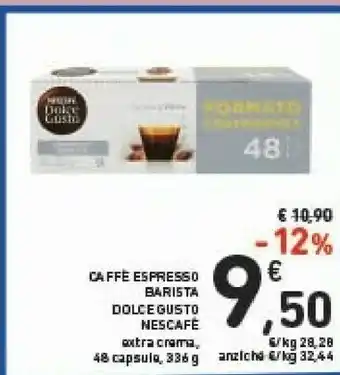 Conad Nescafé Caffe Espresso Barista Extra Crema 48 Capsule Dolce Gusto offerta