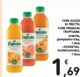 Conad Tropicana 100% Succo Di Frutta Pure Premium offerta