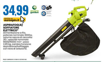 Eurospin ASPIRAFOGLIE/ SOFFIATORE ELETTRICO offerta