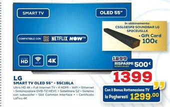 Euronics LG Smart TV OLED 55" 55C16LA offerta