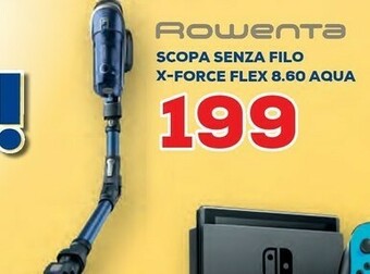 Euronics Rowenta Scopa Senza Filo X-force Flex 8.60 Aqua offerta