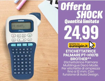 ETICHETTATRICE PALMARE PT-H107B BROTHER