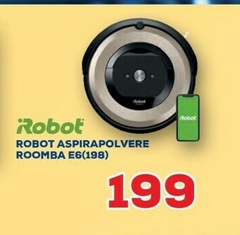 Euronics iRobot Roomba E6 Aspirapolvere Robot Senza Sacchetto Beige, Nero offerta