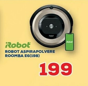 Euronics iRobot Roomba E6 Aspirapolvere Robot Senza Sacchetto Beige, Nero offerta