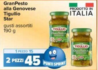Carrefour GranPesto alla Genovese Tigullio Star gusti assortiti 190 g offerta