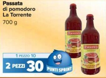 Carrefour Passata di pomodoro La Torrente 700 g offerta