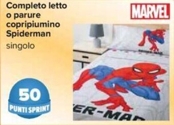 Carrefour Completo letto o parure copripiumino Spiderman offerta
