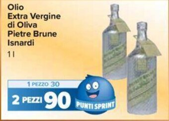 Carrefour Olio Extra Vergine di Oliva Pietre Brune Isnardi 1 l offerta