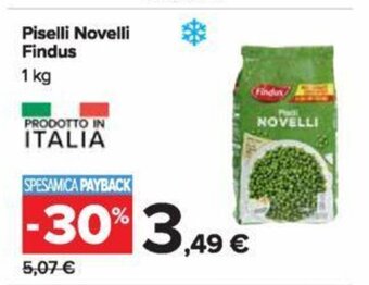 Carrefour Piselli Novelli Findus 1 kg offerta