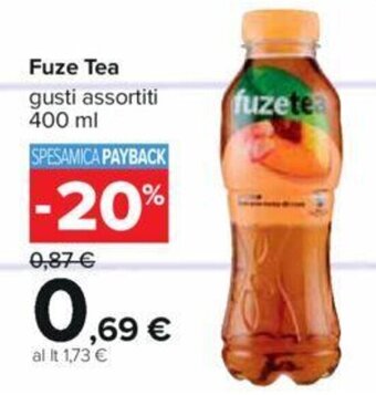 Carrefour Fuze Tea gusti assortiti 400 ml offerta