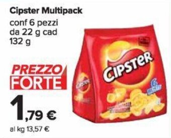 Carrefour Cipster Multipack conf 6 pezzi da 22 g cad 132 g offerta