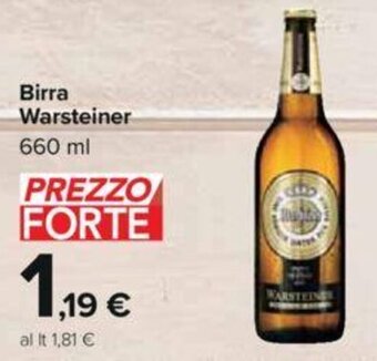 Carrefour Birra Warsteiner 660 ml offerta
