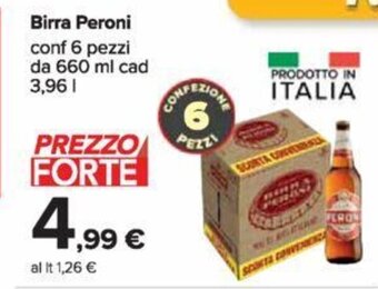 Carrefour Birra Peroni 3,96 l offerta
