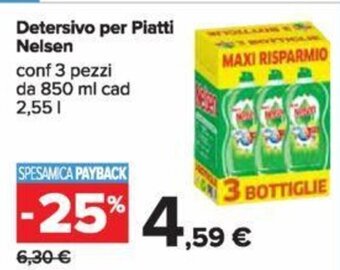 Carrefour Detersivo per Piatti Nelsen 2,55 l offerta