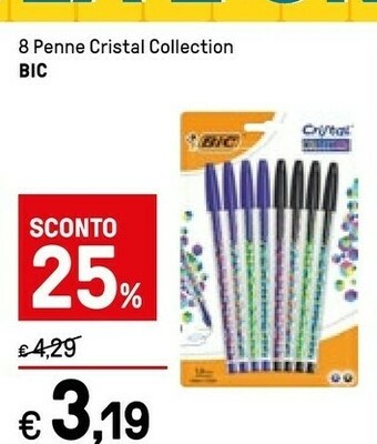 Iper La Grande Bic 8 Penne Cristal Collection offerta