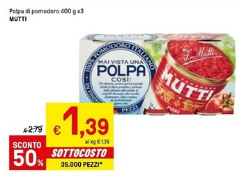 Iper La Grande Mutti Polpa Di Pomodoro offerta
