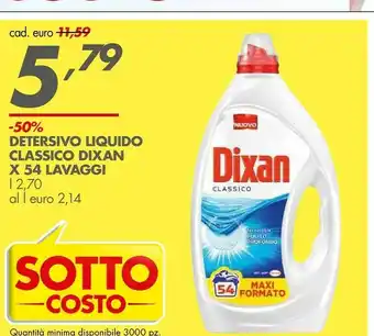 Italmark Dixan Detersivo Liquido Classico 54 Lavaggi offerta