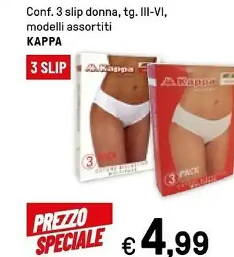Iper La Grande Kappa Confezione 3 Slip Donna offerta