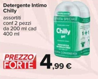 Carrefour Detergente Intimo Chilly assortiti conf 2 pezzi da 200 ml cad 400 ml offerta
