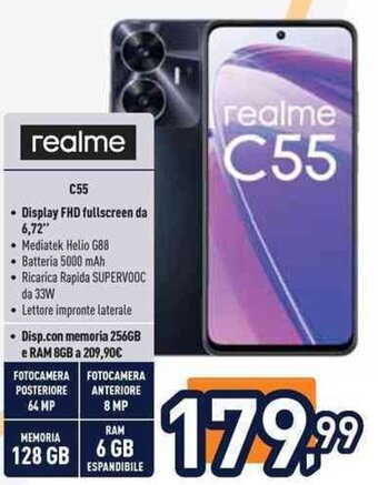 Unieuro realme C55 offerta