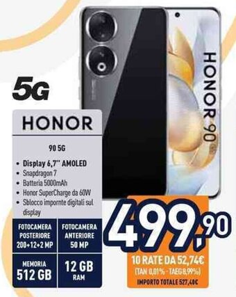 Unieuro HONOR 90 5G offerta