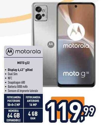 Unieuro motorola MOTO g32 offerta
