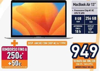 Unieuro MacBook Air 13 offerta