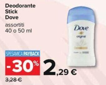Deodorante Stick Dove assortiti 40 o 50 ml