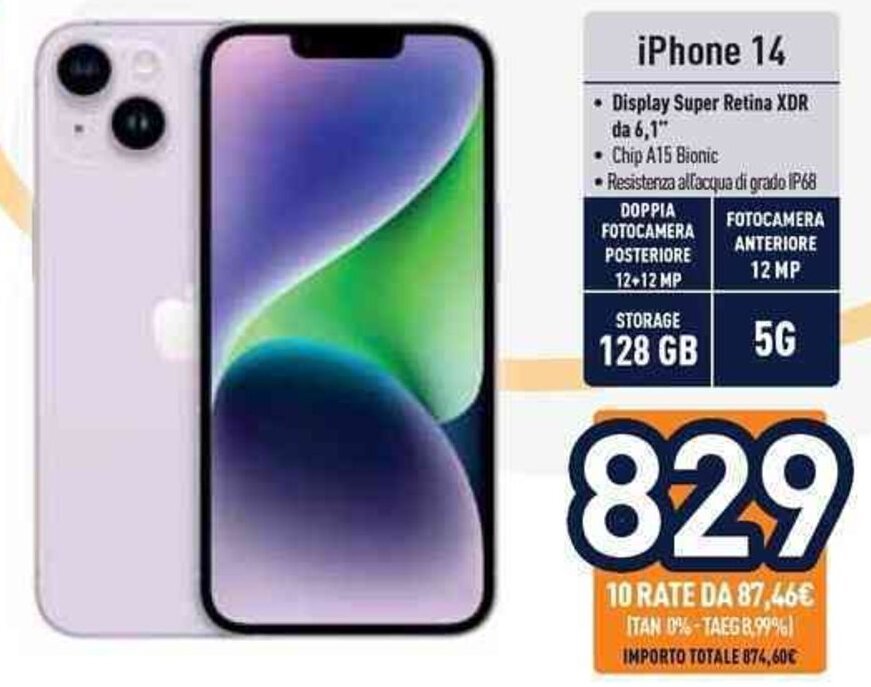 iphone 14 ricondizionato unieuro