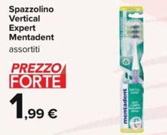 Carrefour Spazzolino Vertical Expert Mentadent assortiti offerta