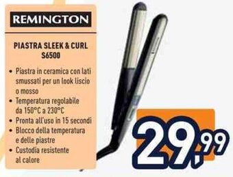 Unieuro REMINGTON PIASTRA SLEEK & CURL S6500 offerta