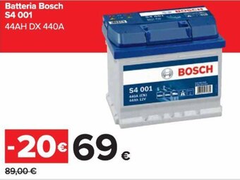 Carrefour Batteria Bosch S4 001 44AH DX 440A offerta