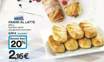 Coop Coop Panini Al Latte offerta
