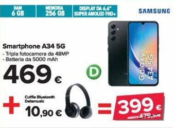 Carrefour SAMSUNG Smartphone A34 5G offerta