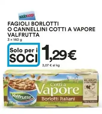 Coop Valfrutta Fagioli Borlotti O Cannellini Cotti A Vapore offerta