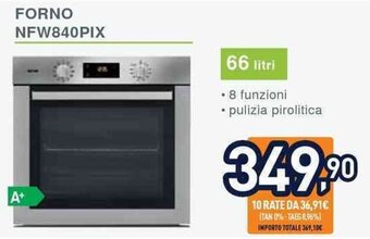 Unieuro FORNO NFW840PIX offerta