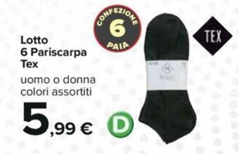 Carrefour Lotto 6 Pariscarpa Tex offerta