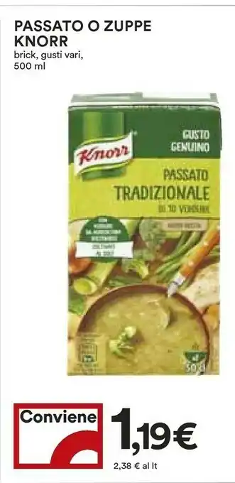 Coop Knorr Passato O Zuppe offerta