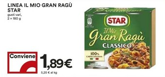 Coop Star Il Mio Gran Ragù Classico 360 G(ml) offerta