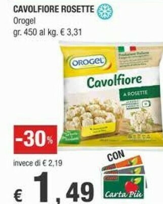 Crai Orogel Cavolfiore Rosette I Vegetali offerta