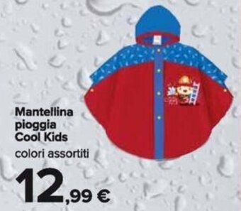 Carrefour Mantellina pioggia Cool Kids colori assortiti offerta