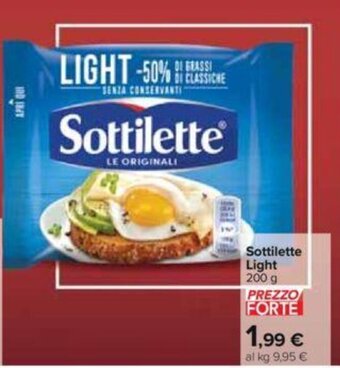 Carrefour Sottilette Light 200 g offerta