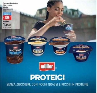 Carrefour Dessert Proteico Cioccolato Muller gusti assortiti 200 g offerta