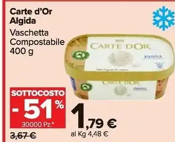 Carrefour Market Algida Carte D'Or Caffè 400 G(ml) offerta