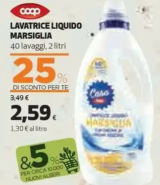 Coop Coop Lavatrice Liquido Marsiglia 40 Lavaggi offerta