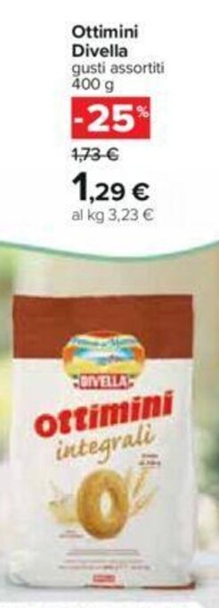 Carrefour Ottimini Divella gusti assortiti 400 g offerta