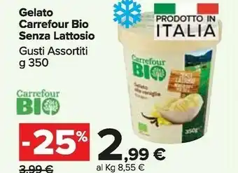 Carrefour Market Carrefour - Bio Gelato Alla Vaniglia Biologico 350 G(ml) offerta
